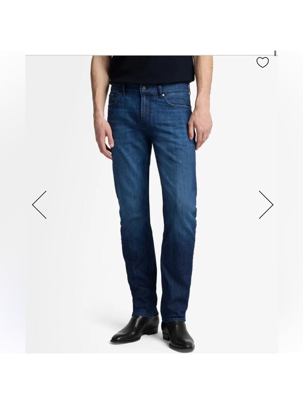 7 For All Mankind Blue Straight-Leg Jeans with Subtle Fading SZ 36